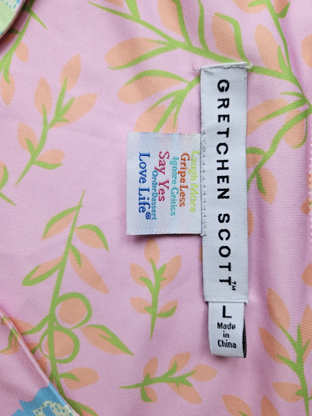 Gretchen Scott Designs Pink Tropical Palm Print Tank Dress - Picture 3 of 3